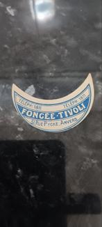 Heel oud bieretiket foncee  br Tivoli Anvers, Verzamelen, Biermerken, Ophalen of Verzenden, Zo goed als nieuw