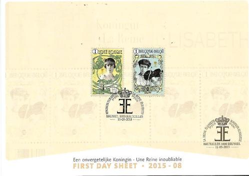 België  2015 FDS  Koningin Elisabeth  OBP 4520/1, Postzegels en Munten, Postzegels | Europa | België, Postfris, Overig, Koninklijk huis