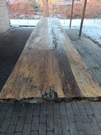 unieke tuintafel boomstam eik, Tuin en Terras, Ophalen, Zo goed als nieuw, Rechthoekig, Hout