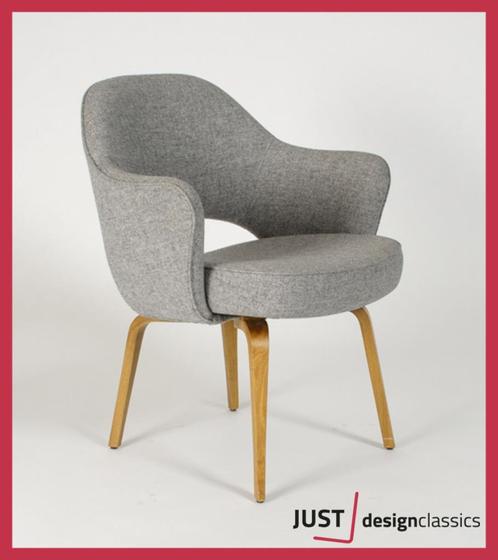 Knoll Saarinen Executive Arm Chair Grijs(voorraad:2), Huis en Inrichting, Stoelen, Stof, Grijs, Ophalen