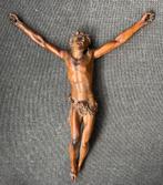 Antiek 19de eeuw christus gesneden in hout, Ophalen of Verzenden