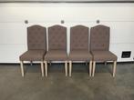 (104) Set van 4 duurdere stoelen in stof, Ophalen, Zo goed als nieuw, Stof