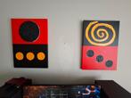 Matching Duo Mixed Arts, Antiek en Kunst, Kunst | Schilderijen | Modern, Ophalen of Verzenden