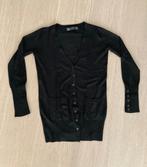 Zwart vestje van fijn breisel van Zara (Maat S), Zara, Taille 36 (S), Noir, Porté