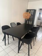 Uitschuifbare tafel met 6 stoelen, Ophalen, Zo goed als nieuw, Vijf personen of meer, Rechthoekig