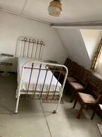 IJzeren bed, Huis en Inrichting, Slaapkamer | Bedden, Gebruikt, 90 cm, Eenpersoons, Wit