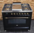 🔥Luxe Fornuis Boretti 90cm hoogglans zwart + oud koper, Elektronische apparatuur, 60 cm of meer, Ophalen of Verzenden, Zo goed als nieuw