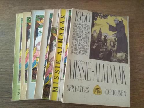 7  Oude Missie-Almanakken jaren  '50, Antiek en Kunst, Antiek | Boeken en Manuscripten, Ophalen