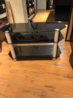 Tv meubel , zwart glas, Huis en Inrichting, Ophalen, Zo goed als nieuw, Glas