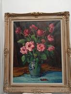 stilleven met rozen Karel Verschoten, Ophalen, Zo goed als nieuw, Schilderij, 75 cm of meer
