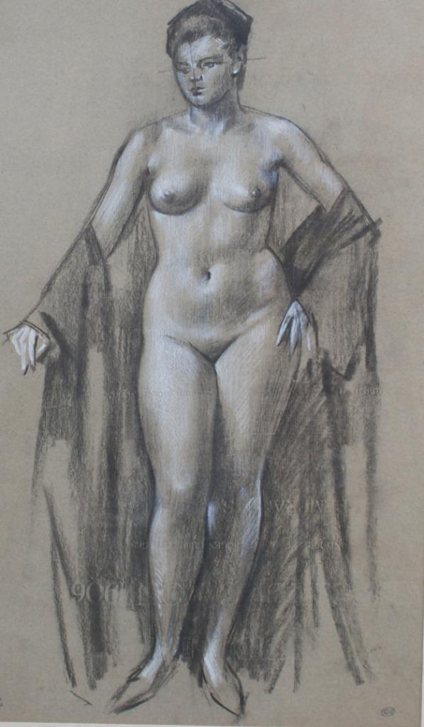 Robert Van Cauwenberghe (1905-1985): Naakt/Nude (52 x 76 cm), Antiek en Kunst, Kunst | Schilderijen | Klassiek, Ophalen of Verzenden