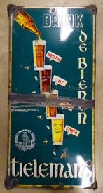 Emaille bord brouwerij Tielemans Aarschot 1954, Verzamelen, Merken en Reclamevoorwerpen, Ophalen, Gebruikt, Reclamebord
