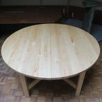 Ronde houten tafel met verlengstuk, Antiek en Kunst, Ophalen