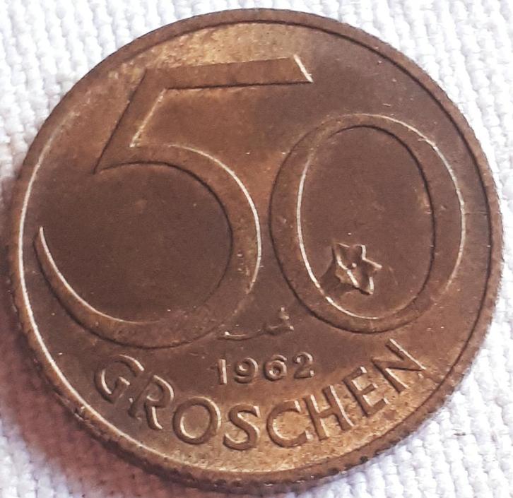 AUTRICHE : 50 GROSCHEN 1962 KM 2885 meilleure année UNC, Timbres & Monnaies, Monnaies | Europe | Monnaies non-euro, Monnaie en vrac