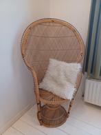 Vintage emanuellestoel - pauwenstoel, Huis en Inrichting, Fauteuils, Ophalen, Gebruikt, Riet of Rotan, Vintage jaren 70