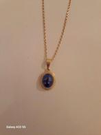 Antike gouden hanger met de Lapis Lazuli steen, Antiek en Kunst, Ophalen of Verzenden