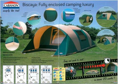 Tente CABANON Biscaya 440 et équipement, Caravanes & Camping, Tentes, jusqu'à 6, Utilisé, Enlèvement