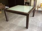 Vierkante tafel 140 x 140, Ophalen, Gebruikt, Glas, Vierkant