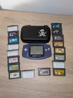 Nintendo Game Boy Advance (GBA) paarse consolepartij + 18 sp, Games en Spelcomputers, Spelcomputers | Nintendo Game Boy, Ophalen of Verzenden