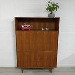 Vintage Mid Century Secretaire Barkast Teak, Ophalen of Verzenden, Zo goed als nieuw