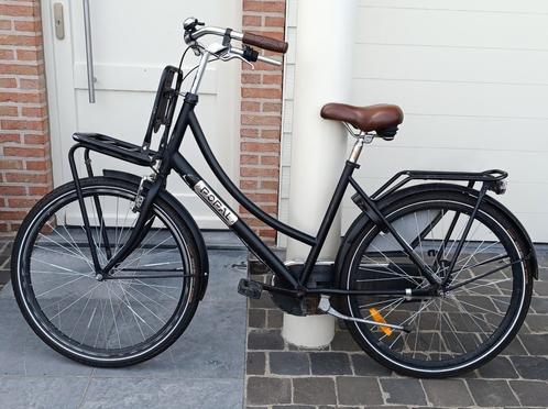 Damesfiets 26 inch mat zwart, Popal, Fietsen en Brommers, Fietsen | Dames | Damesfietsen, Gebruikt, Versnellingen, Ophalen