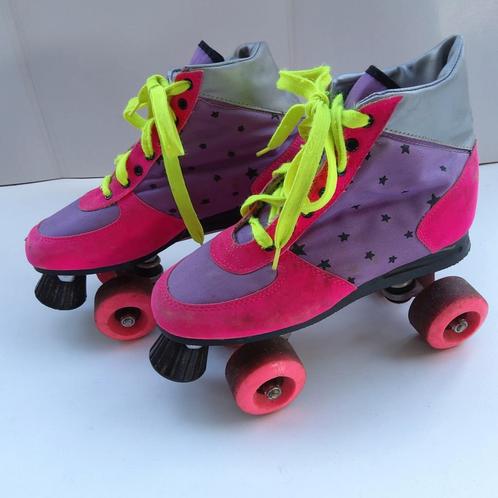 Flashy rollerskates jaren 80. Maat 39, Verzamelen, Speelgoed, Zo goed als nieuw, Ophalen of Verzenden