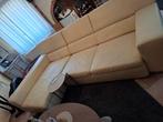 Lederen salon, Huis en Inrichting, Zetels | Zetels, Ophalen, 250 tot 300 cm, Gebruikt, Hoekbank