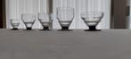 Complete set van art deco glazen op zwarte voet, Ophalen