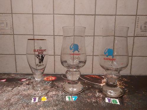 Anciennes lunettes Carlsberg Éléphant, Collections, Verres & Petits Verres, Comme neuf, Verre à bière, Enlèvement ou Envoi