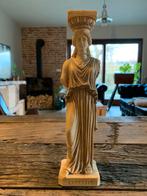 Vintage Alabaster beeld Griekse zuil Kariatide, Ophalen of Verzenden