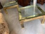 2 retro gouden 70s salontafels hollywood regency stijl, Ophalen