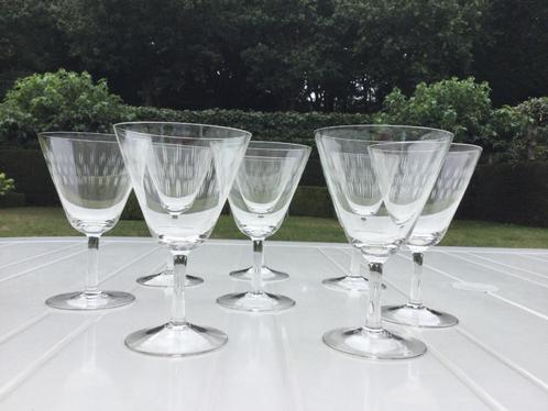 Set van 8 Kristallen wijnglazen 8€/set, Antiek en Kunst, Antiek | Glaswerk en Kristal, Ophalen
