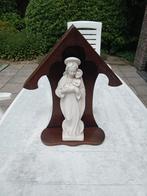 Mariabeeld in houten nis, Antiek en Kunst, Ophalen