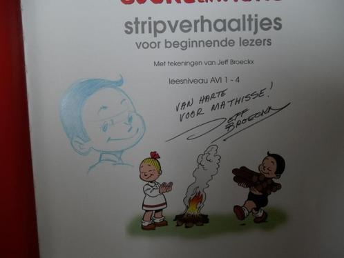 originele tekening ( dedicace ) van Jeff Broeckx, Boeken, Stripverhalen, Ophalen of Verzenden