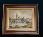 peinture Cityview Antwerp, Antiquités & Art, Enlèvement ou Envoi