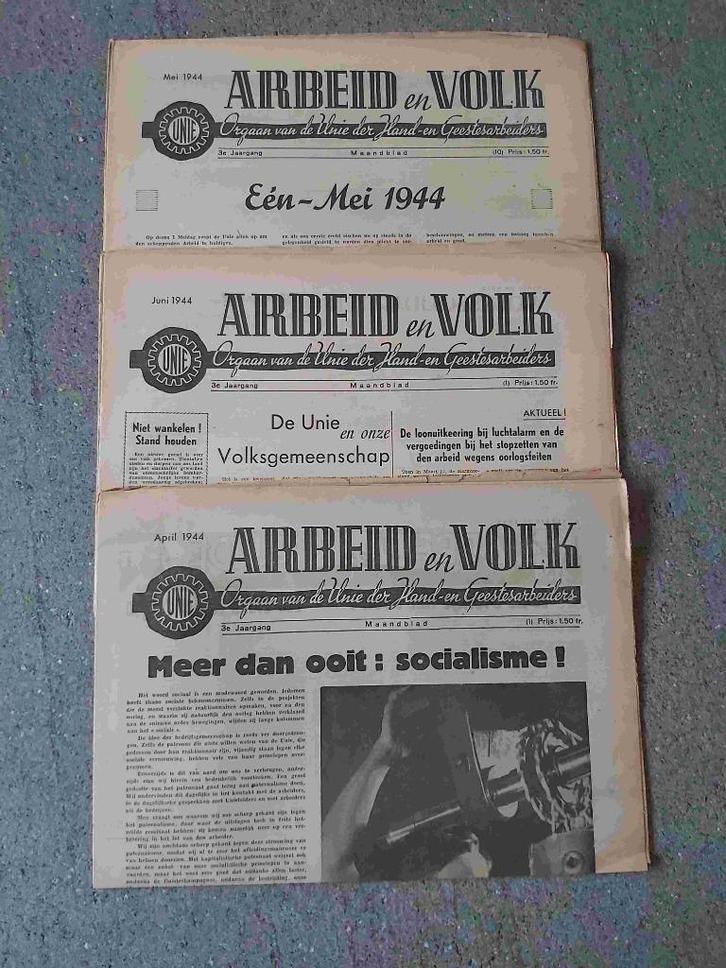 Tijdschrift Tweede Wereldoorlog Arbeid Vakbond 1940 1944 VNV, Verzamelen, Tijdschriften, Kranten en Knipsels, Tijdschrift, 1940 tot 1960