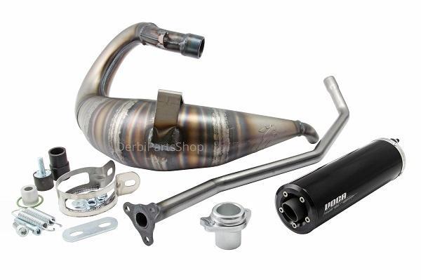 Voca Cross Rookie 50/70cc uitlaat bovenlangs Derbi/Aprilia, Vélos & Vélomoteurs, Pièces de cyclomoteur | Général, Neuf, Pot d'échappement