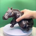 Handgesneden houten nijlpaard beeld – gepolijst hout - 1.5kg, Antiek en Kunst, Kunst | Beelden en Houtsnijwerken, Ophalen of Verzenden