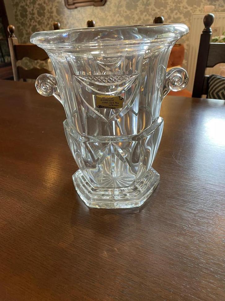 Vase en cristal/refroidisseur à champagne, Antiquités & Art, Antiquités | Verre & Cristal, Enlèvement ou Envoi