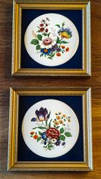 2 x carreaux de céramique vintage peints à la main, Enlèvement ou Envoi