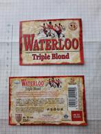 Bieretiket Waterloo tripel Blond, Verzamelen, Biermerken, Ophalen of Verzenden, Gebruikt