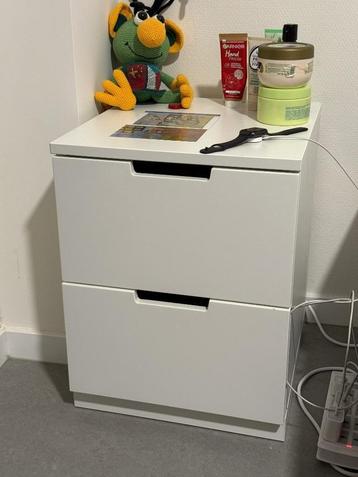 Ikea NORDLI bedside table  - 2 drawers (white) beschikbaar voor biedingen