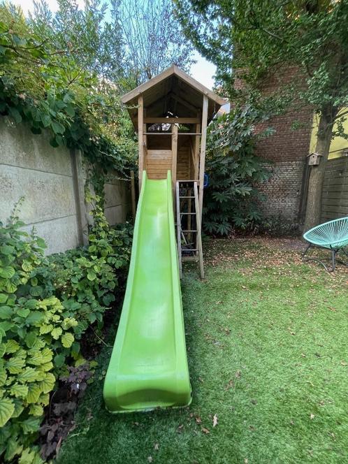Speeltoestel tuin kwalitatief!, Kinderen en Baby's, Speelgoed | Buiten | Speeltoestellen, Zo goed als nieuw, Glijbaan, Klimwand