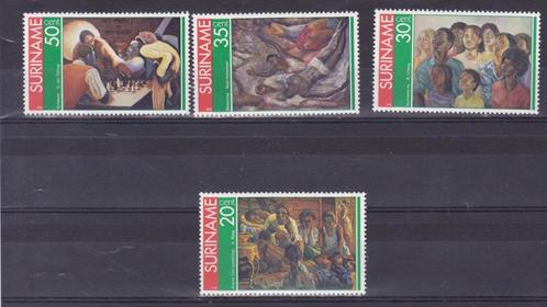 Suriname 1976 Schilderijen (schaken) **, Postzegels en Munten, Postzegels | Suriname, Postfris, Verzenden