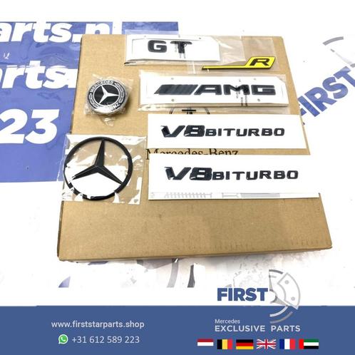 W190 AMG GTR LOGO SET ZWART C190 R190 GTC GTS GTR AMG 2023 E, Auto-onderdelen, Carrosserie, Mercedes-Benz, Gebruikt, Ophalen of Verzenden