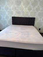 boxspring 160x200 met matras en opbergruimte grijs, Huis en Inrichting, Slaapkamer | Boxsprings, Ophalen, Gebruikt, Tweepersoons