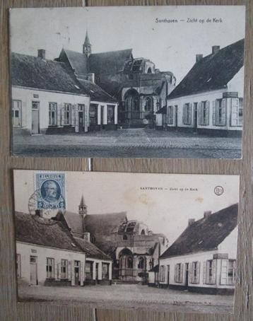 oude postkaarten Zandhoven kerk beschikbaar voor biedingen