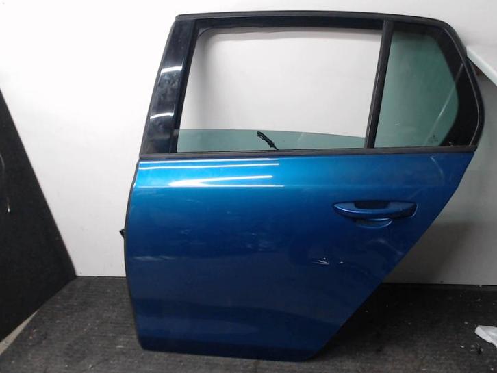 PORTIER LINKS ACHTER Golf 6 LR5Z Rising bleu Golf VI (5K1), Auto-onderdelen, Carrosserie, Deur, Volkswagen, Achter, Links, Gebruikt