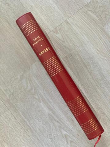 livre relié cuir rouge René Barjavel RAVAGE beschikbaar voor biedingen