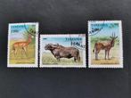 Tanzania 1995 - wilde dieren - giraf, buffel, gnoe, Affranchi, Enlèvement ou Envoi, Tanzanie
